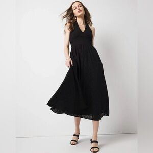 White House Black Market Black Midi Dress